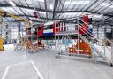 One of the new Piccadilly line trains being assembled at the Siemens factory in Goole