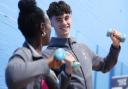 Spurs midfielder Archie Gray joins a gym session at Tottenham Community Sports Centre for people living with or recovering from cancer