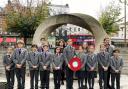 The Gower School's Year 6 children in front of Islington Green War Memorial