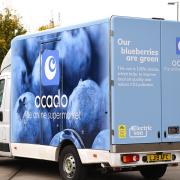 An Ocado electric van