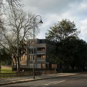 A computer-generated image of the proposals for Evergreen Field, from Wanstead High Street