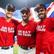 Zach Stroman (left) flying the flag for Great Britain