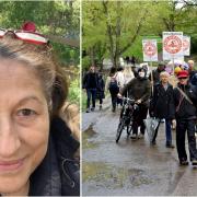 Christina Efthimiou (left) has launched a legal challenge over swimming charges at Hampstead Heath