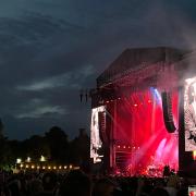 Nick Cave on stage at All Points East in Victoria Park