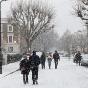 London covered in a sheet of snow, like this scene in Islington, is an unlikely event on Christmas day