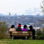 The City viewed from the top of Parliament Hill, Hampstead Heath