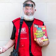 The Big Issue vendor Mike Danks, 61, sells the magazine at the near the border of Hackney and Islington at Finsbury Park station.