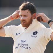 Middlesex's James Harris during day two of The Bob Willis Trophy match at Radlett Cricket Club, Radlett.