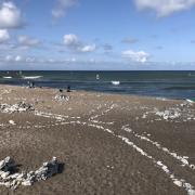 The beach at Klitmoller. The stones were put in place at the 