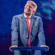 Bertie Carvel as Donald Trump in The 47th at The Old Vic