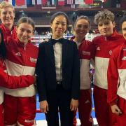 Some of Islington Boxing Club's female members face the camera