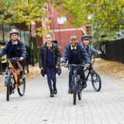 Children at St Luke's CofE Primary School on the school street