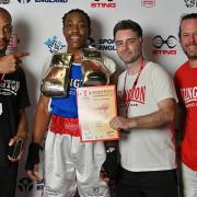 Kejai Bryan with his Islington Boxing Club coaches