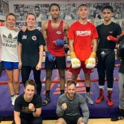 Sunni Torgman, Laura Weis, Calil Bushell (Jersey Leonis), Kieran Fowler, Tom Frame (Jersey Leonis), Nial Ullah, Juddah Meade. Front row - Ella Gilbert and Ricky Prior (Jersey Leonis).