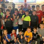 Junior Competitive Squad and coaches' boxers pictured with Slavisa Gegic