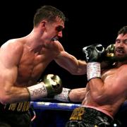 Callum Smith (left) and John Ryder during the WBA World, WBC Diamond & Ring Magazine super-middleweight titles fight at the M&S Bank Arena, Liverpool