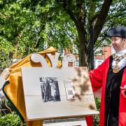 The unveiling of Islington Heritage Trail's first plaque honouring Bob Crossman.