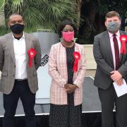 From left to right, new Islington councillors; Bashir Ibrahim, Jason Jackson, Valerie Bossman-Quarshie, Toby North and Angelo Weekes