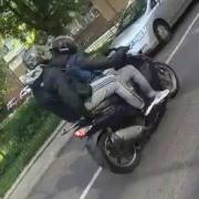 Police want to trace these two men after a moped hit a woman in City Road on Thursday. Picture: Met Police