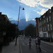 Cyclists, in Islington Park Street