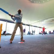 Local residents took part in a walking cricket session as part of the MCC and MIND World Mental Health Day at Lord\'s