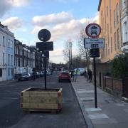 A camera enforced traffic filter in Benwell Road, Islington