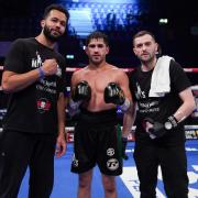 Masood Abdulah celebrates his win over Lesther Lara