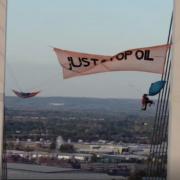 Two Just Stop Oil protesters Morgan Trowland and Marcus Decker scaled the bridge on the Dartford Crossing, halting traffic for several hours