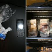 Class A drugs, mobile phones and cash was seized by police on April 19