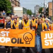 Activists 'slow marched' down Holloway Road earlier today