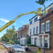 Fire crews attend a blaze in Gloucester Drive, Finsbury Park