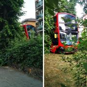 A 141 bus had crashed in Green Lanes