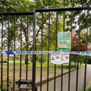 Biddestone Park was pictured cordoned off on June 17