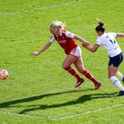 Arsenal and Tottenham battle it out during the 2022-23 WSL season