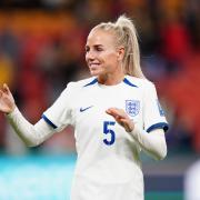 Alex Greenwood celebrates England's win over Haiti