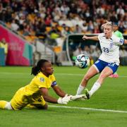 England's Alessia Russo in action against Nigeria