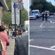 A police cordon is in place in Axminster Road