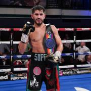 Masood Abdulah celebrates at York Hall. Image: Stephen Dunkley/Queensberry Promotions