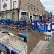 King’s Cross Road was partially flooded last week