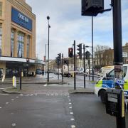 A police cordon is in place in Tufnell Park Road