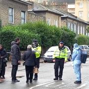 A police cordon was still in place in Tufnell Park Road yesterday