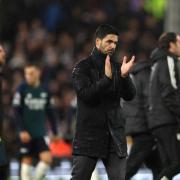 Mikel Arteta applauds Arsenal's fans at Fulham