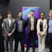 Daniyaal and Cori-Ann who interviewed Robert Peston along with their classmates at City of London Academy in Highgate Hill