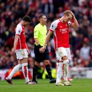 Martin Odegaard looks dejected