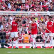 Arsenal players look dejected