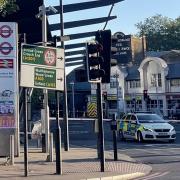 A police cordon is in place outside Finsbury Park Station