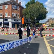 A crime scene at Stroud Green Road