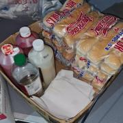 Hot dog ingredients from an Islington street seller's cart