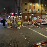 Firefighters set a 50-metre cordon Parkhurst Road in Holloway today (November 4) at 12.57pm