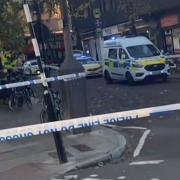 Screengrab from FantaGuy on Tik Tok showing police in Finsbury Park